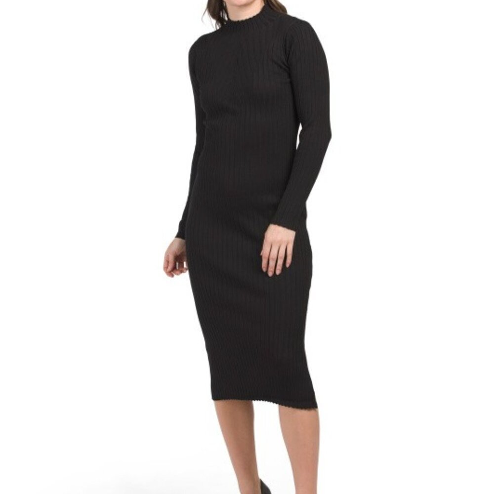 Nanette Lepore Ribbed Knit Midi Dress Midi Dress